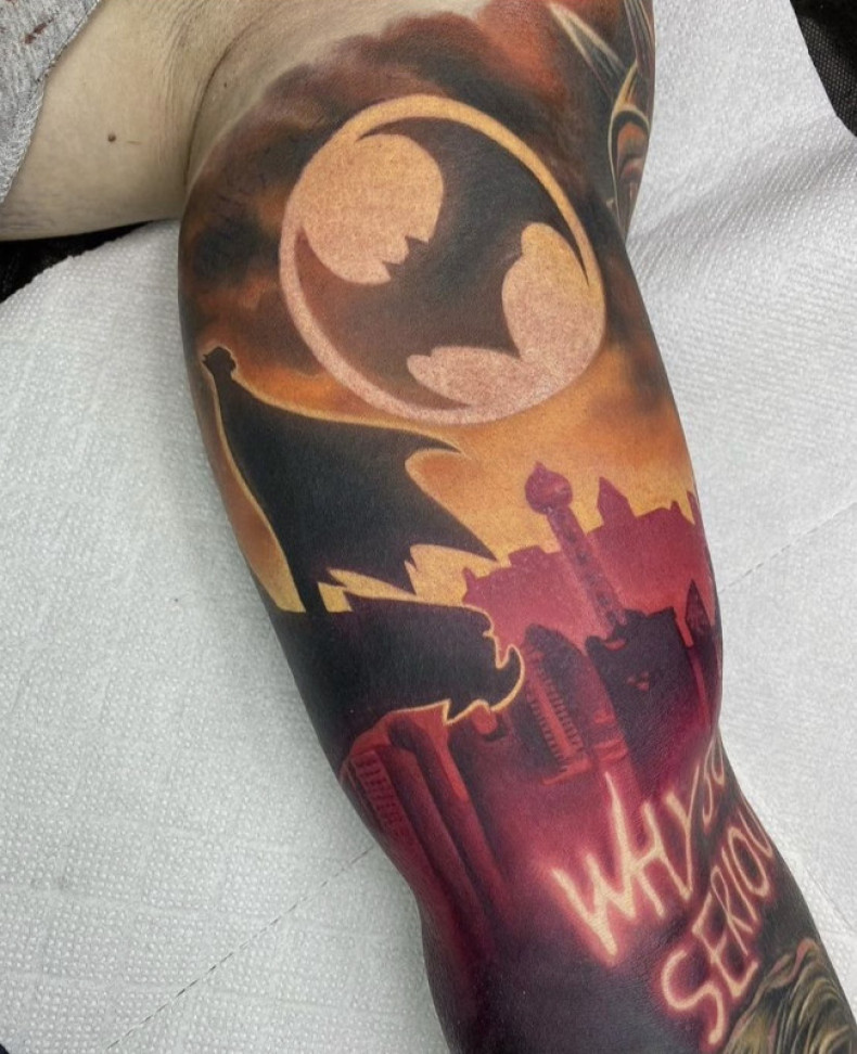 Batman cartoon bunte, photo - Tattoo-Meister Barb Tattoo