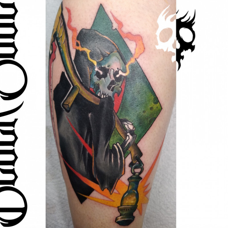 Death lantern colorful, photo - Tattoo Master Barb Tattoo