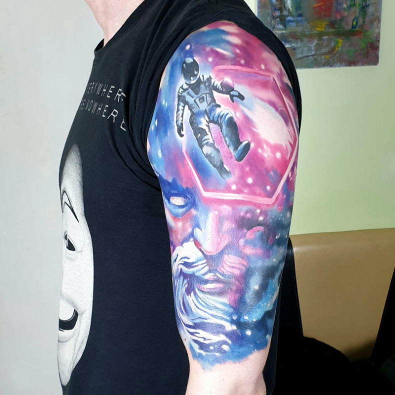 Astronauta astronaut kosmos, photo - Tatuażysta Barb Tattoo