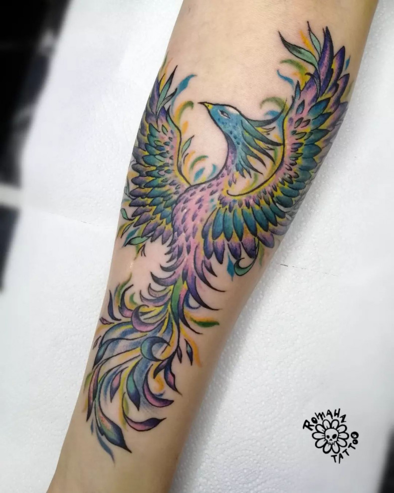 Firebird bird phoenix, photo - Tattoo Master Barb Tattoo