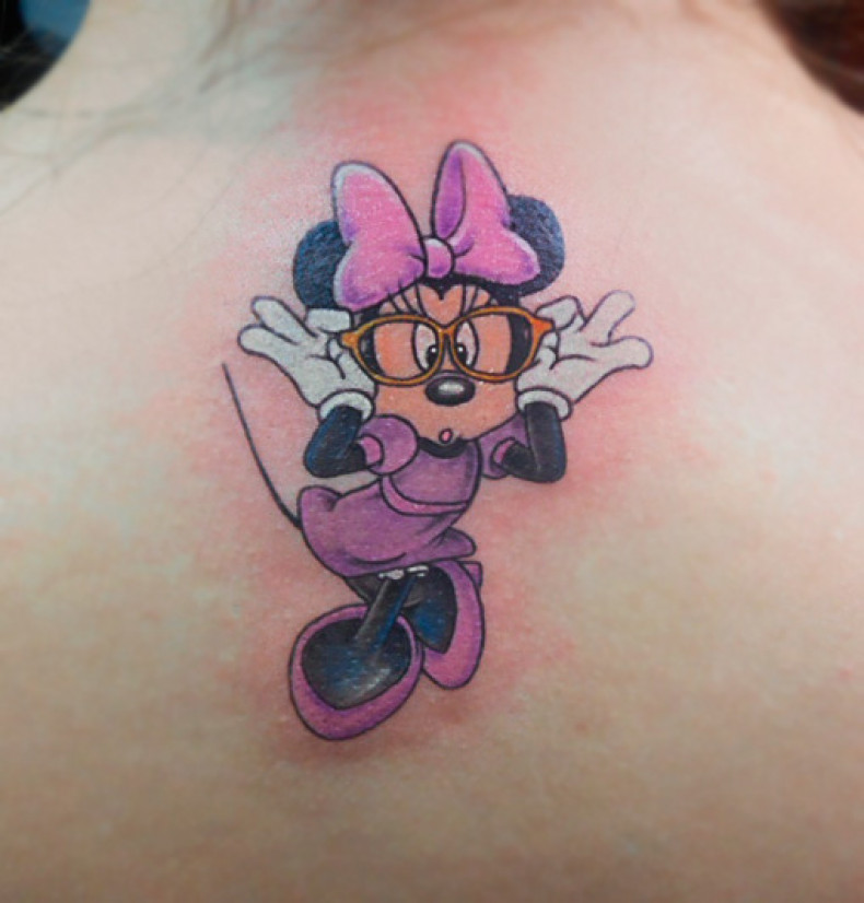 Tatuaż Myszki Minnie, photo - Tatuażysta Barb Tattoo