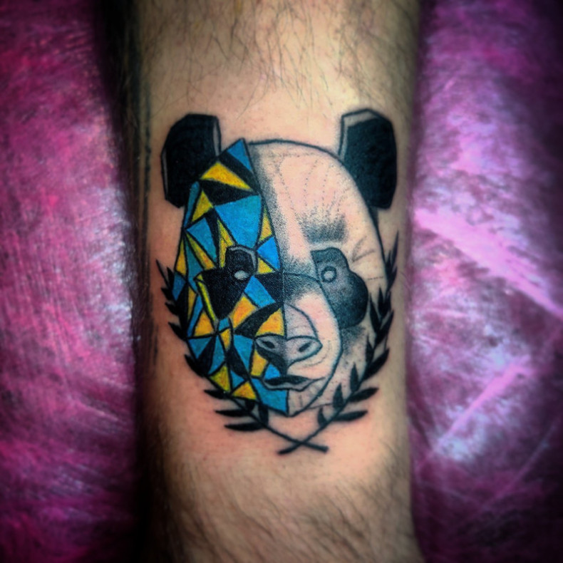 Panda colorful, photo - Tattoo Master Barb Tattoo