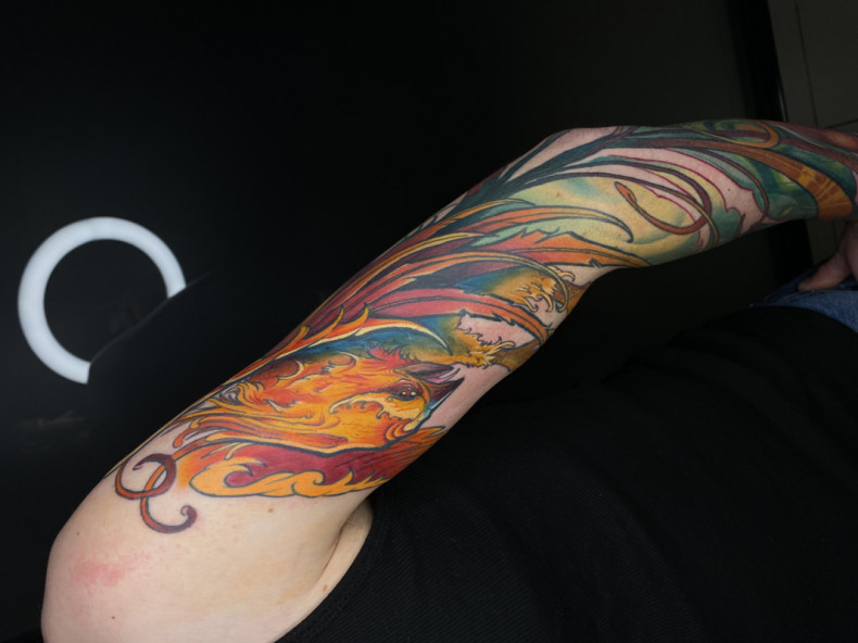 Phoenix colorful, photo - Tattoo Master Barb Tattoo