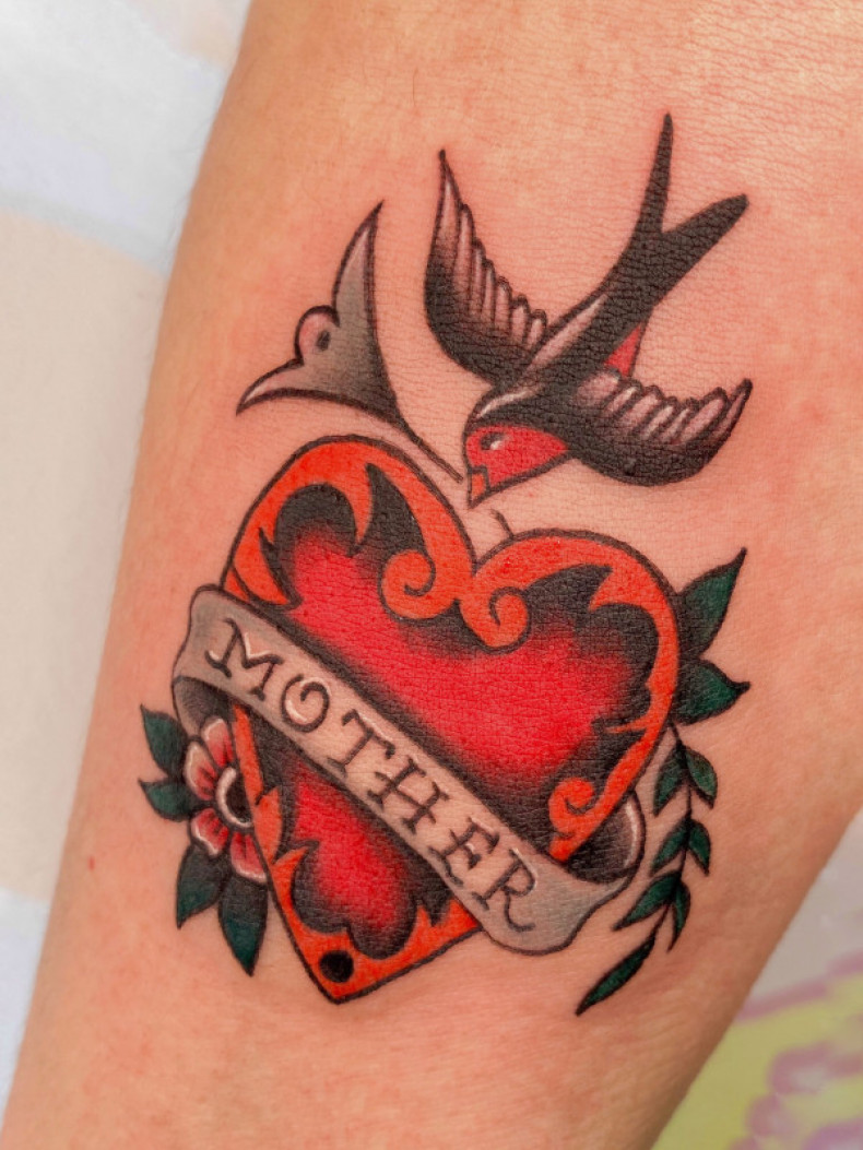 Mother old school colorful, photo - Tattoo Master Barb Tattoo