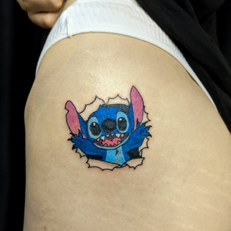 Kreskówki ścieg kolorowy, photo - Tatuażysta Barb Tattoo