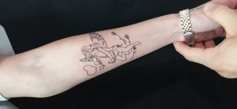 Anioł amorek, photo - Tatuażysta Barb Tattoo