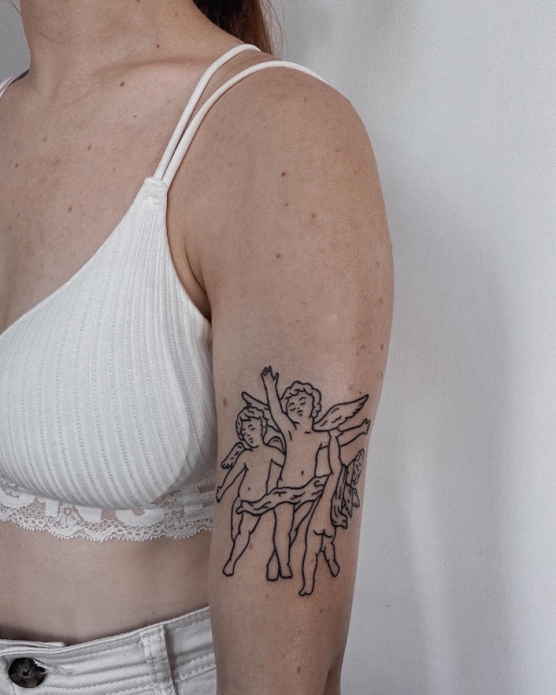 Anioł amorek, photo - Tatuażysta Barb Tattoo