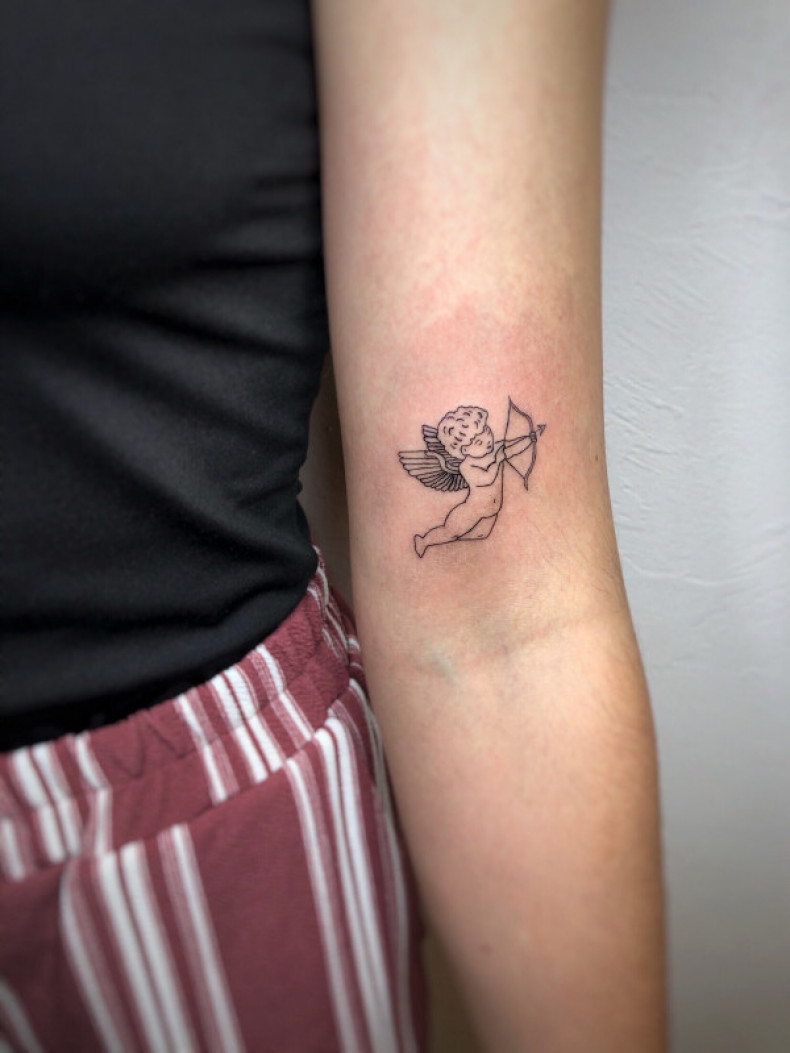 Anioł amorek, photo - Tatuażysta Barb Tattoo