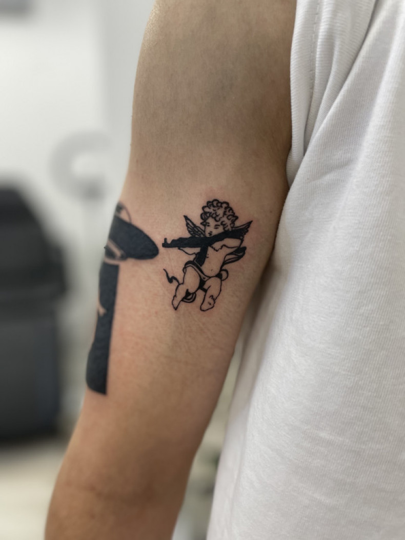 Anioł amorek, photo - Tatuażysta Barb Tattoo