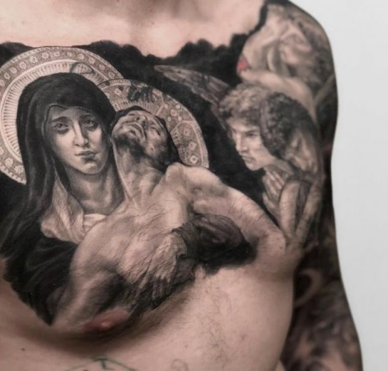 Ангелы татуировки чб, photo - Тату мастер Barb Tattoo