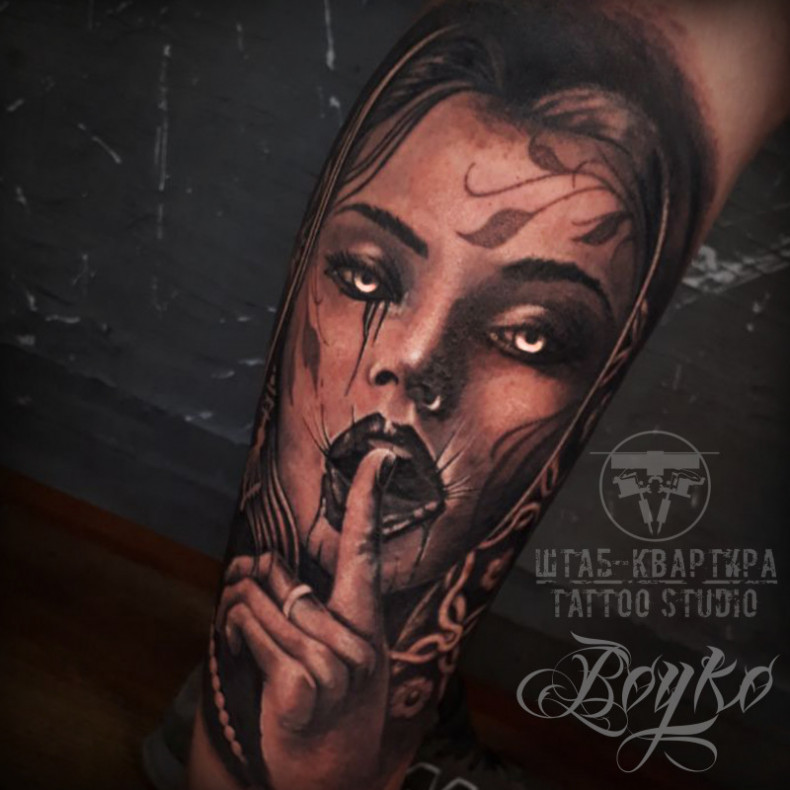 Wspaniała wiedźma na kawior, cena za 2 sesje: 260 dolarów)), photo - Tatuażysta Barb Tattoo