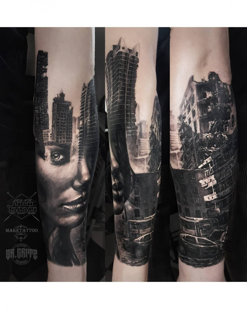 Dziewczyna surrealizm, photo - Tatuażysta Barb Tattoo