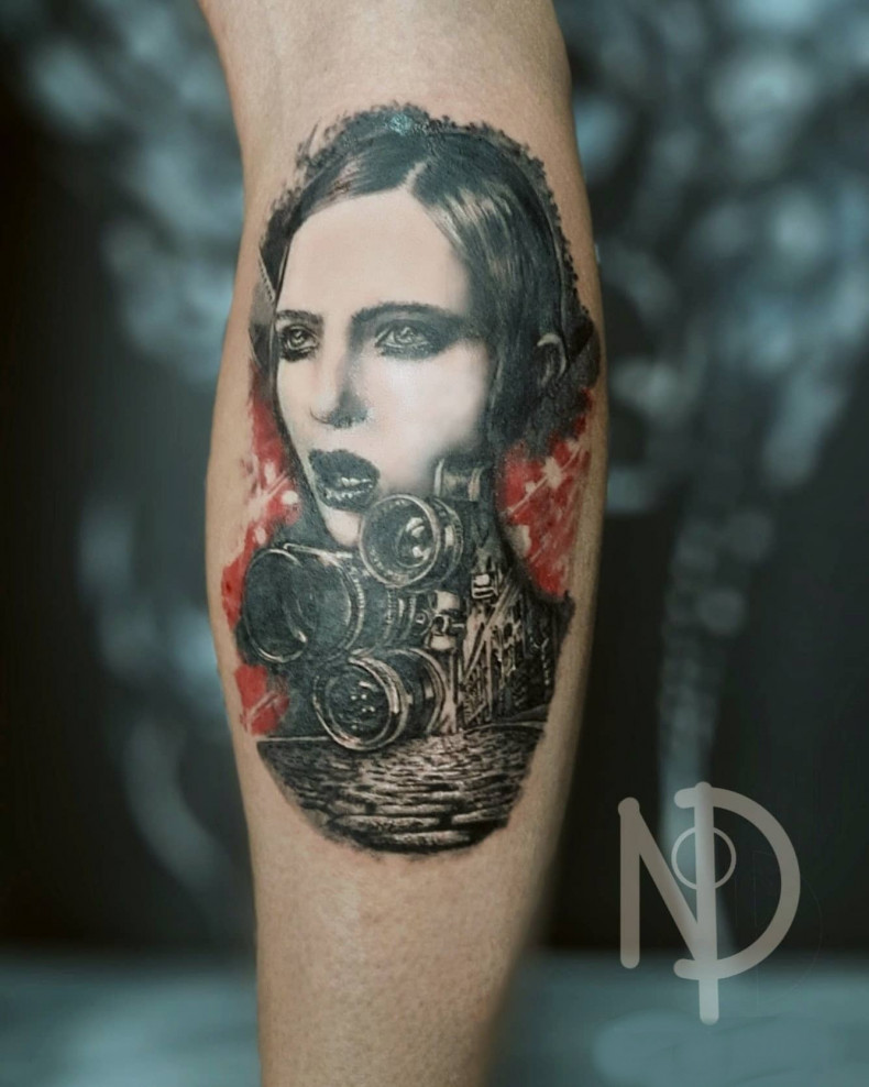 Dziewczyna steampunk, photo - Tatuażysta Barb Tattoo