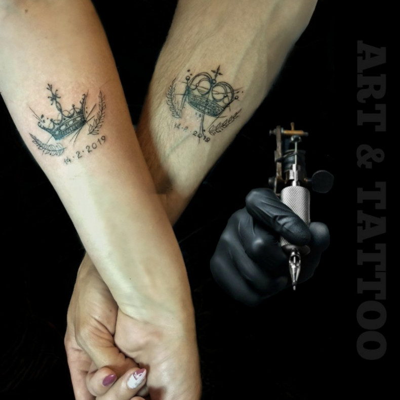 Crown couple, photo - Tattoo Master Barb Tattoo