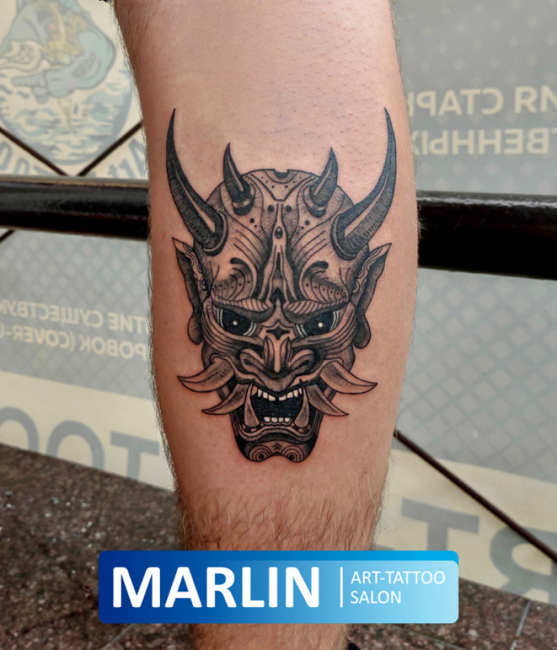 Demon dotwork devil, photo - Tattoo Master Barb Tattoo