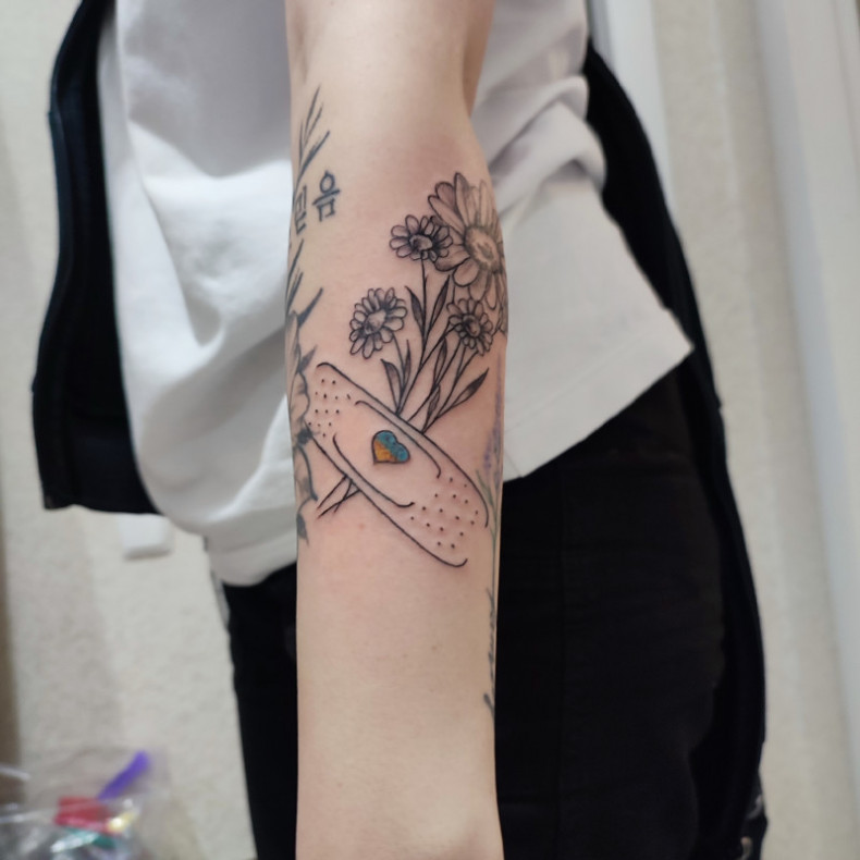 Kamille Blumen, photo - Tattoo-Meister Barb Tattoo