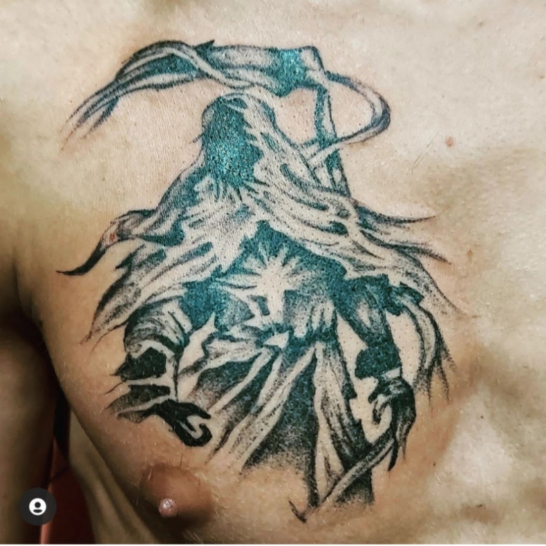 Chest death, photo - Tattoo Master Barb Tattoo