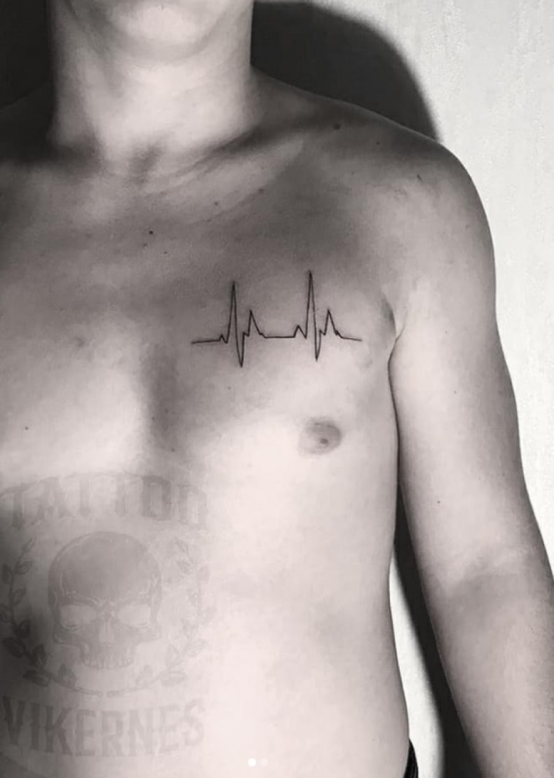 Heartbeat chest pulse, photo - Tattoo Master Barb Tattoo