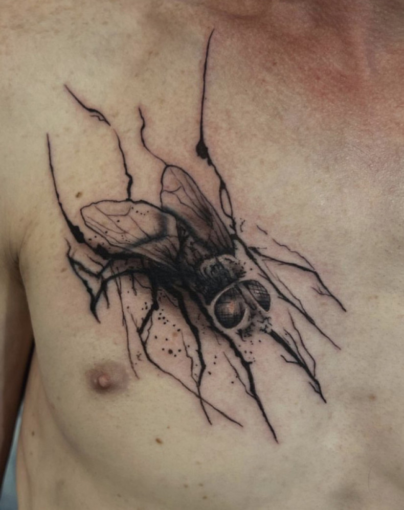 Fly chest, photo - Tattoo Master Barb Tattoo