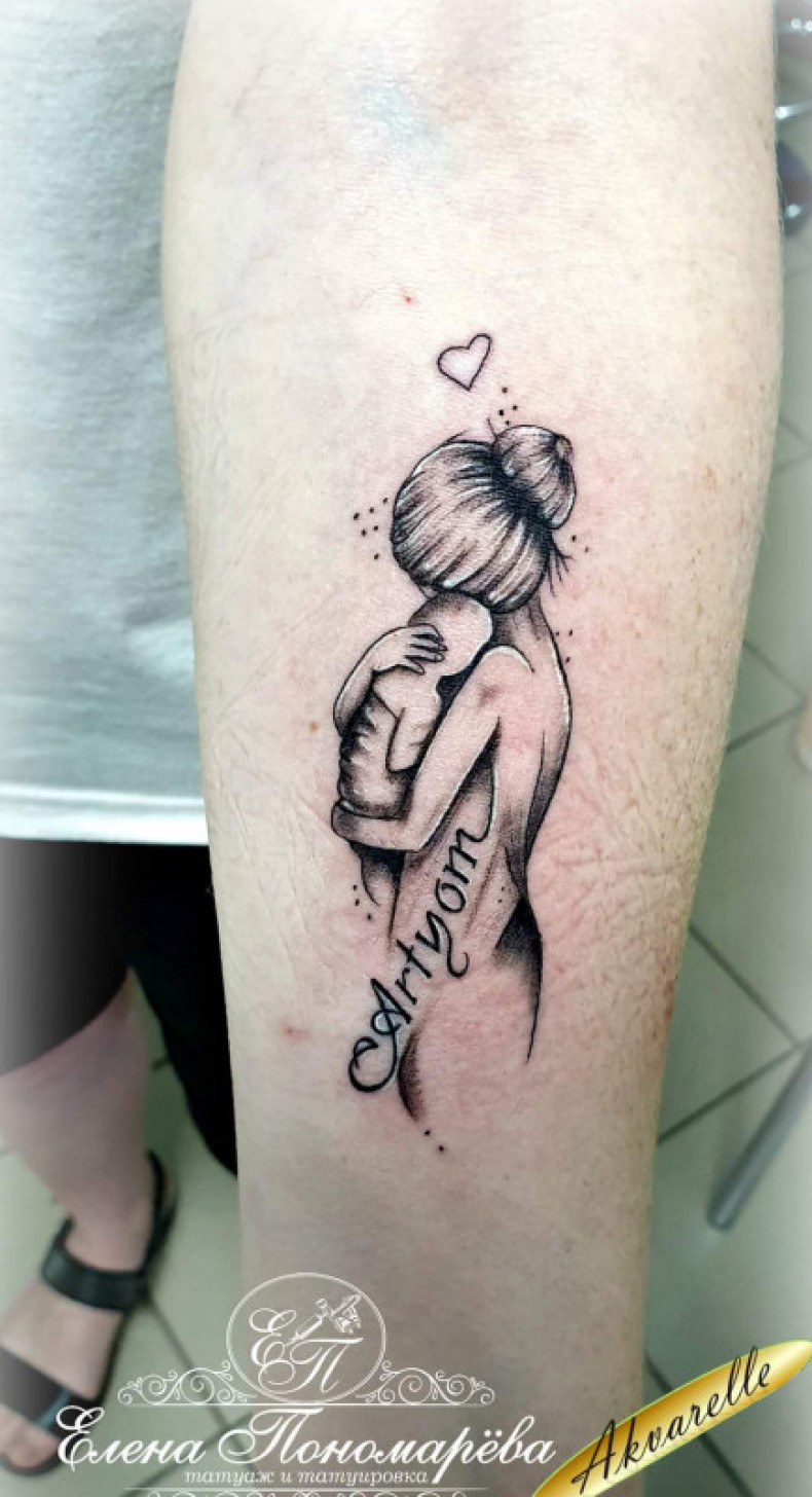 Mama Mutter und Kind, photo - Tattoo-Meister Barb Tattoo