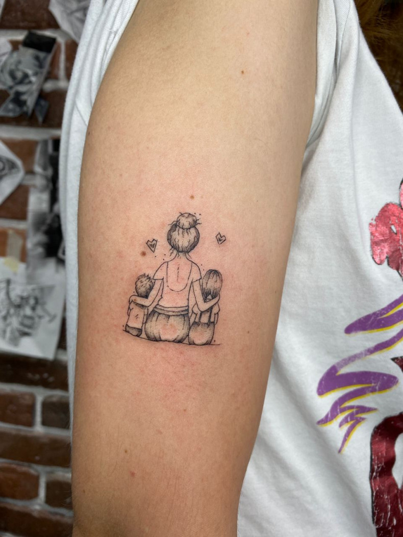 Mama matka i dziecko, photo - Tatuażysta Barb Tattoo