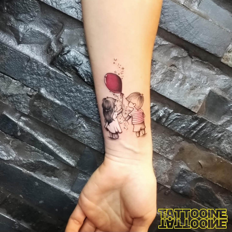 Воздушный шар ребенок, photo - Тату мастер Barb Tattoo