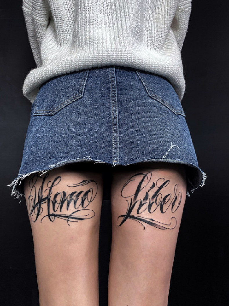 Lettering letter words, photo - Tattoo Master Barb Tattoo