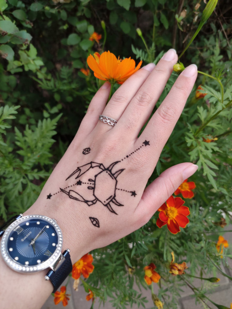 Gwiazda znak zodiaku Minimalistyczny, photo - Tatuażysta Barb Tattoo