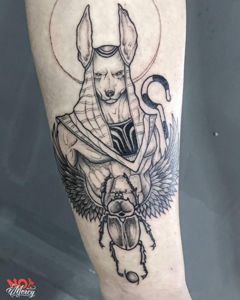 Anubis Egipcjanin zuk, photo - Tatuażysta Barb Tattoo