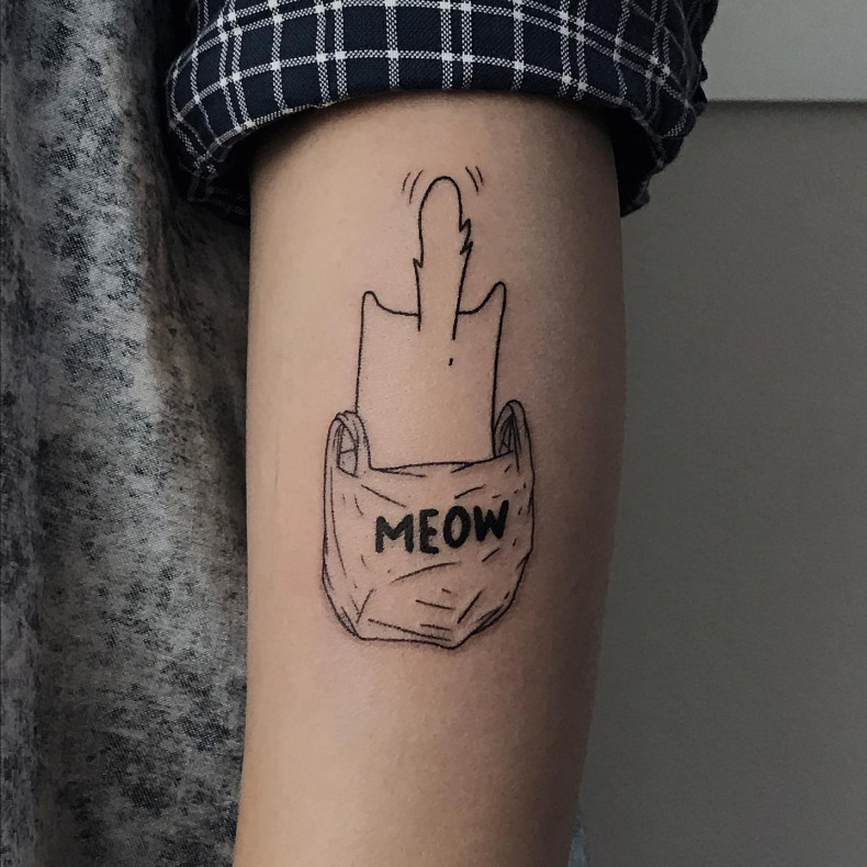 Андеграунд кошка партак, photo - Тату мастер Barb Tattoo