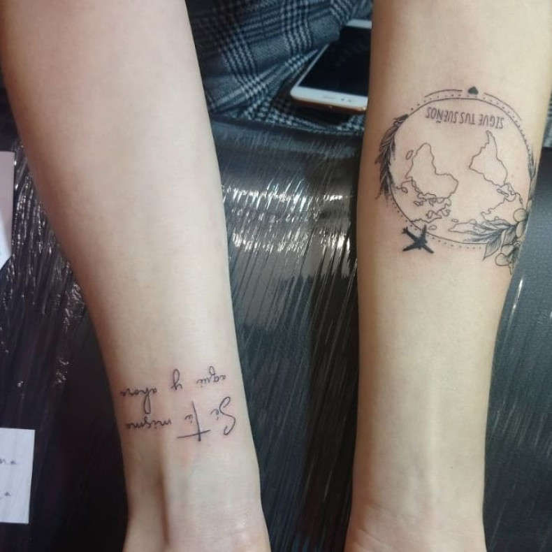 Mapa Minimalistyczny samolot, photo - Tatuażysta Barb Tattoo