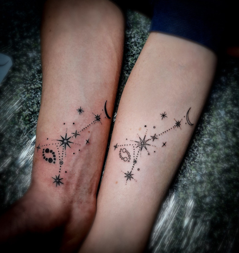 Star zodiac sign minimalism, photo - Tattoo Master Barb Tattoo