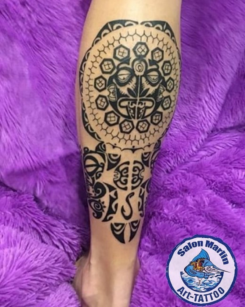 Mayan polynesian, photo - Tattoo Master Barb Tattoo