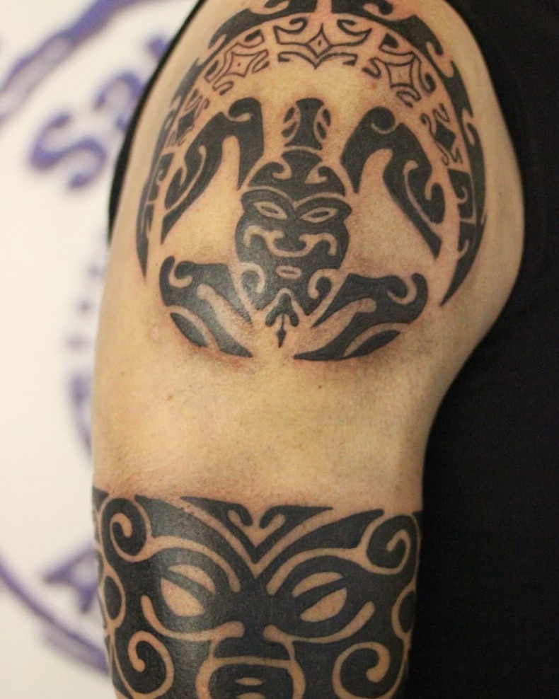 Polynesian turtle, photo - Tattoo Master Barb Tattoo