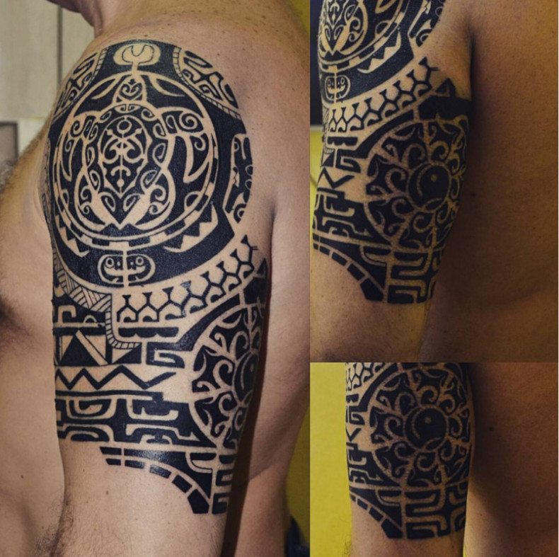 Polinezyjski żółw, photo - Tatuażysta Barb Tattoo