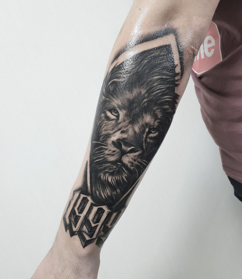 Lew liczby, photo - Tatuażysta Barb Tattoo