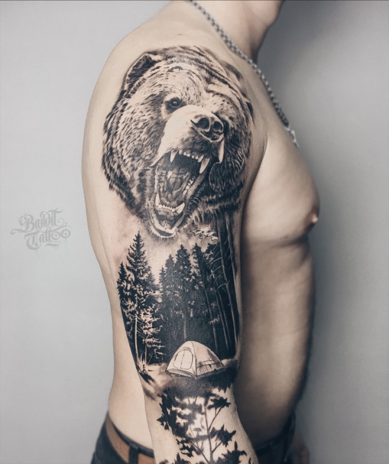 Niedźwiedź, photo - Tatuażysta Barb Tattoo