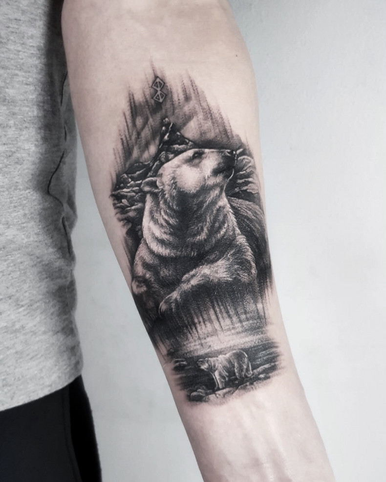 Niedźwiedź, photo - Tatuażysta Barb Tattoo