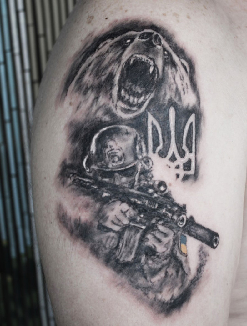 Stworzony dla naszych wojowników-obrońców i dedykowany im., photo - Tatuażysta Barb Tattoo