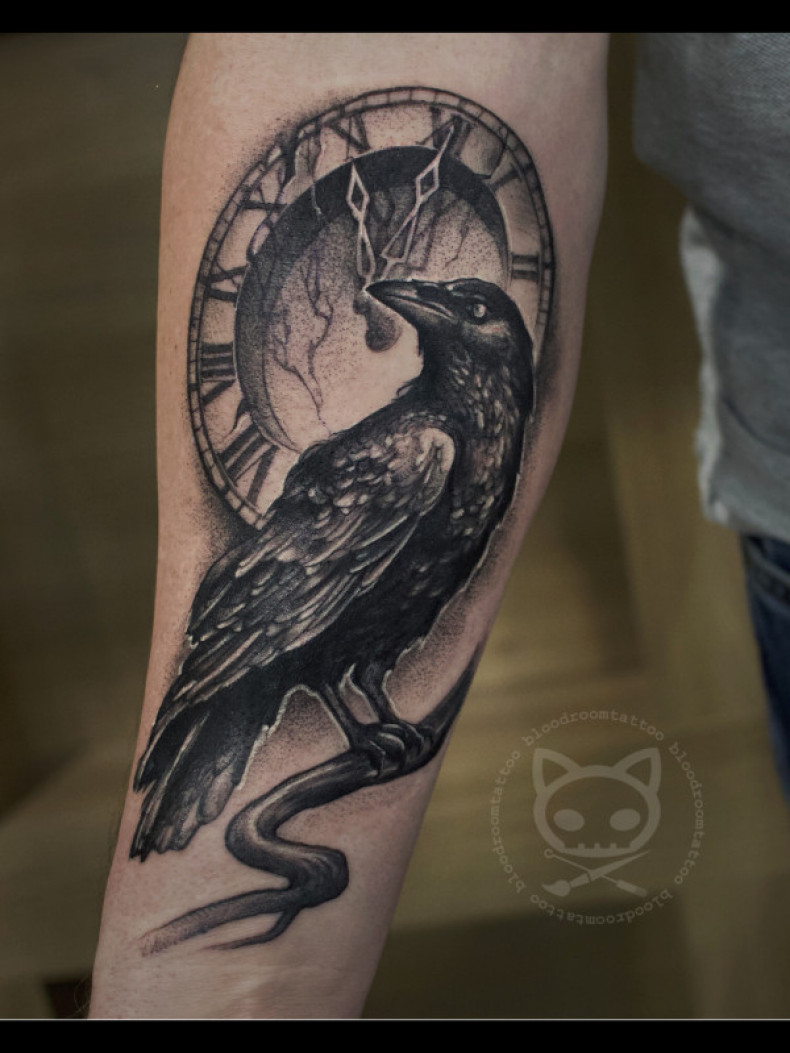 Kruk zegar, photo - Tatuażysta Barb Tattoo