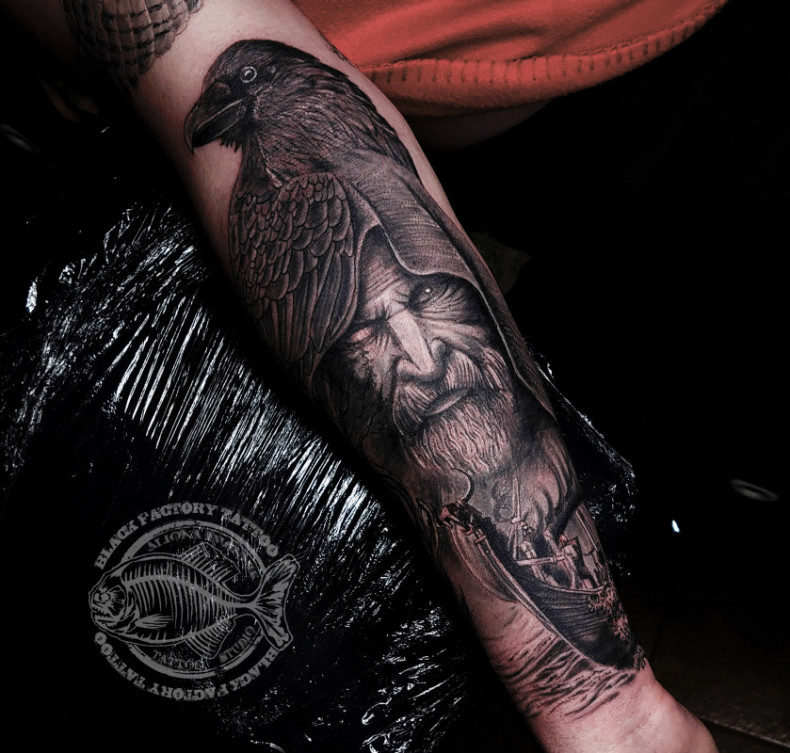 Kruk mnich, photo - Tatuażysta Barb Tattoo