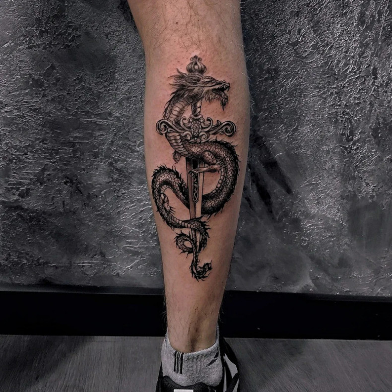 Drache dolch Chinesischer, photo - Tattoo-Meister Barb Tattoo