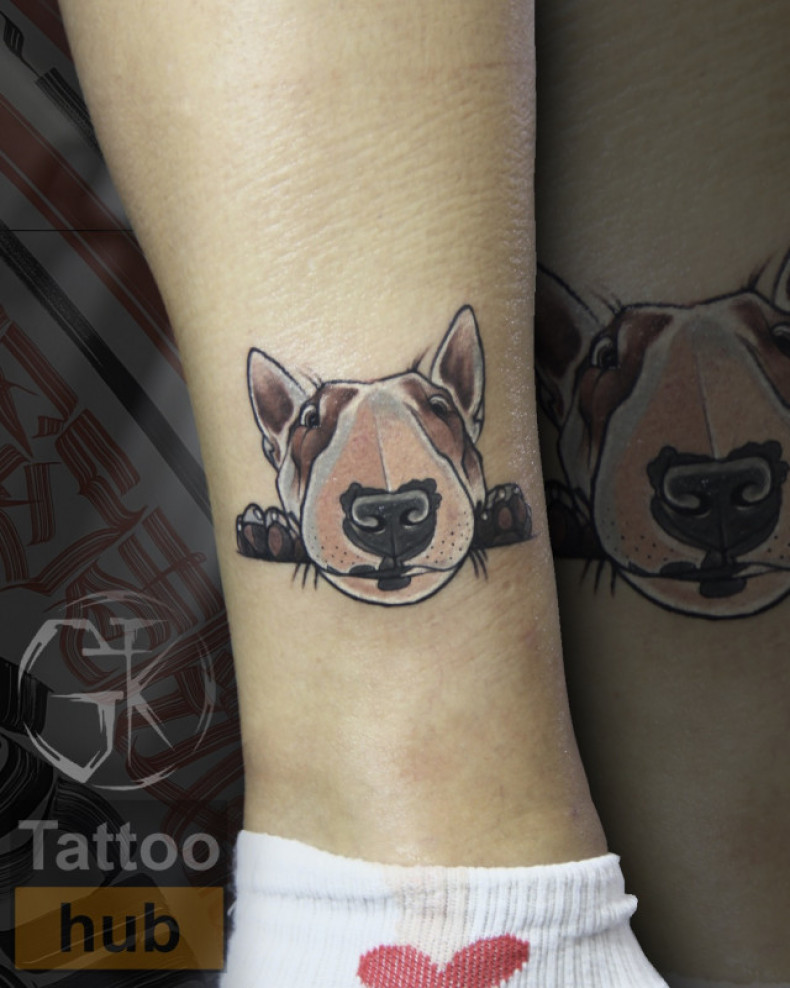 Ankle dog, photo - Tattoo Master Barb Tattoo