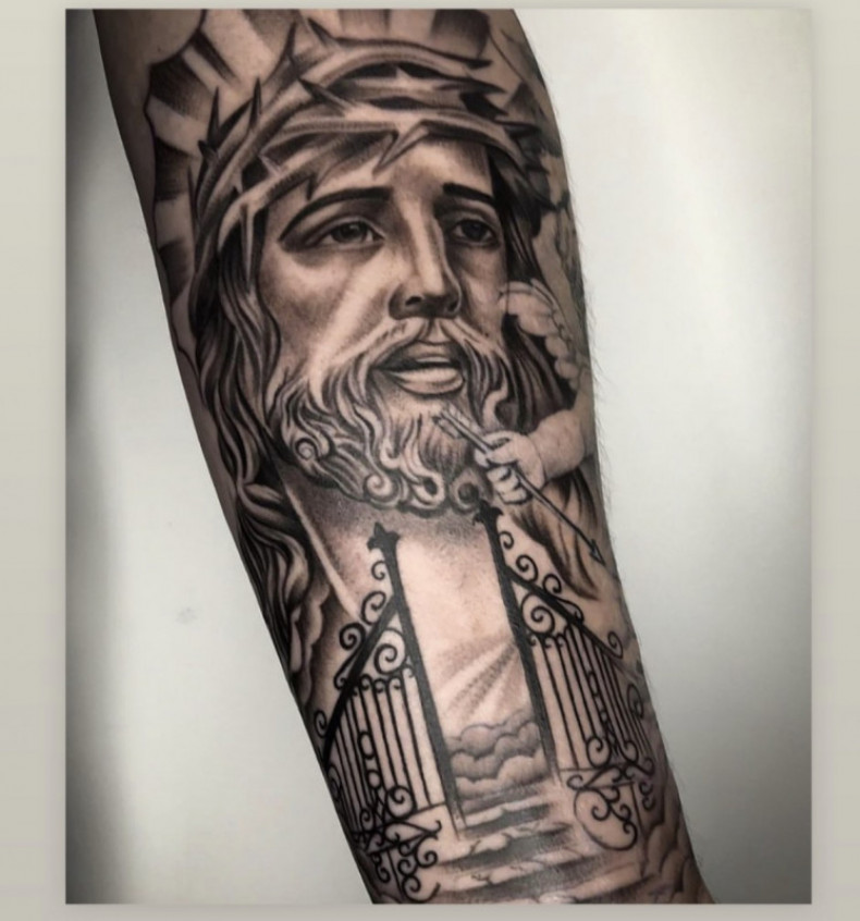 Иисус Христос, photo - Тату мастер Barb Tattoo