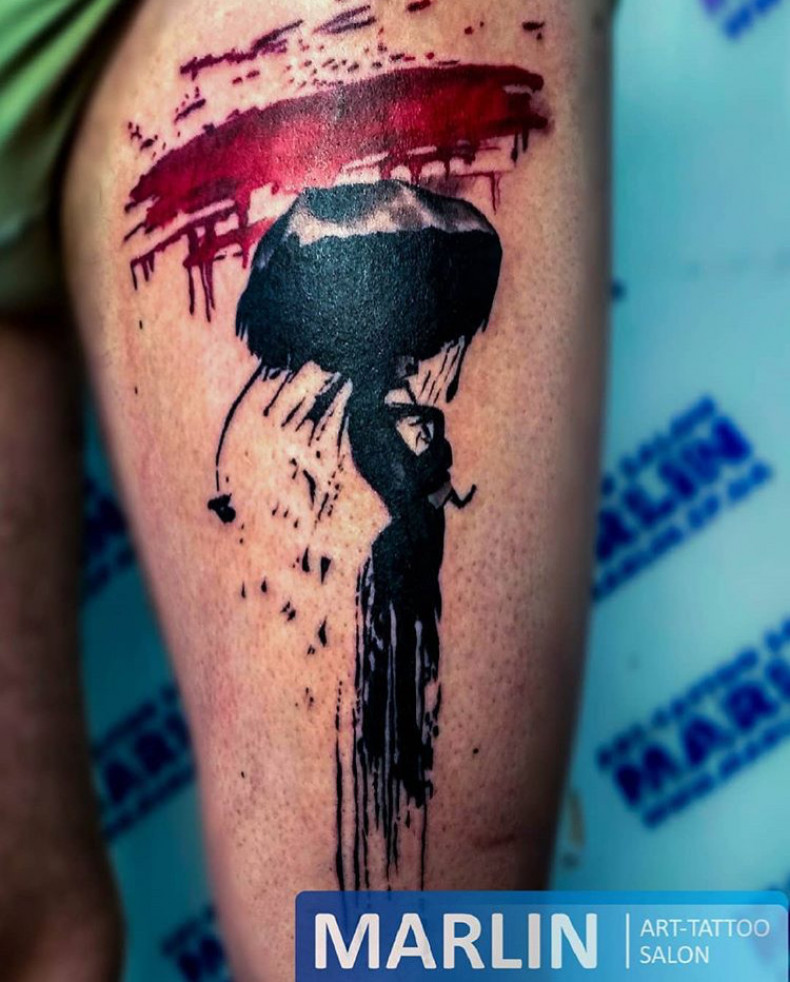 Силуэт треш полька, photo - Тату мастер Barb Tattoo