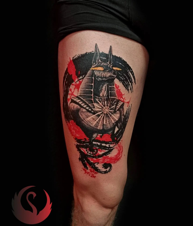 Анубис око Гора треш полька, photo - Тату мастер Barb Tattoo