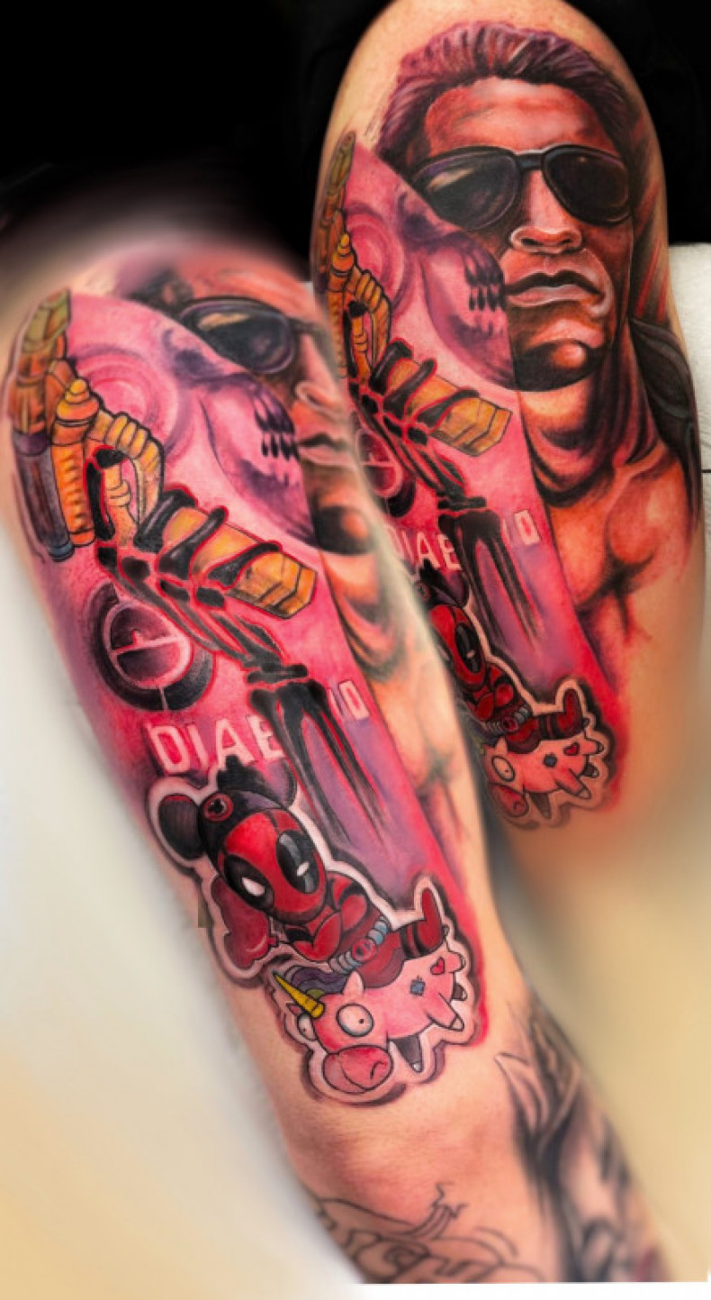 Deadpool marvel cartoon, photo - Tattoo-Meister Barb Tattoo