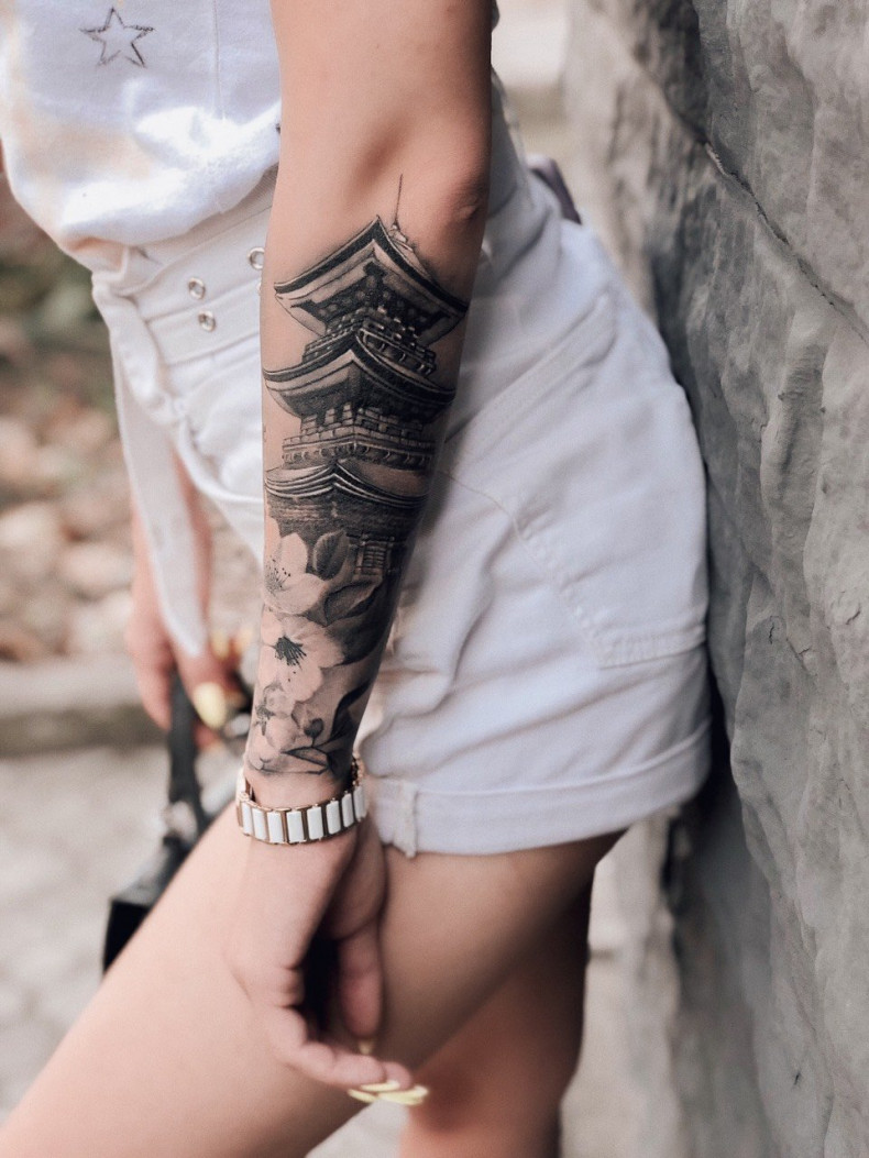 Сакура японские, photo - Тату мастер Barb Tattoo