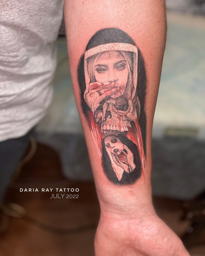 Nun horror, photo - Tattoo Master Barb Tattoo