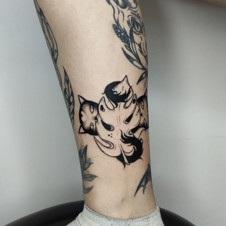 Kot liść, photo - Tatuażysta Barb Tattoo